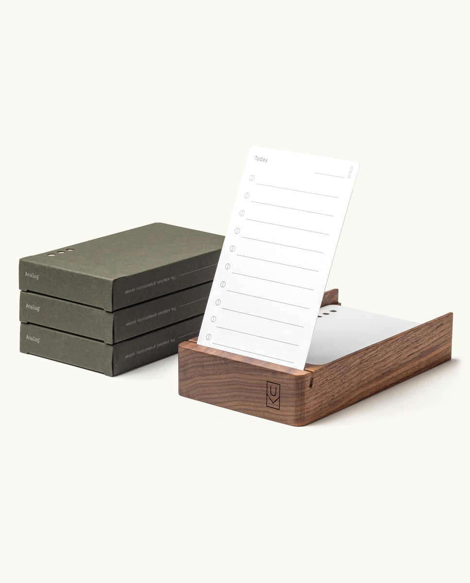 Analog Premium Wood Card Holder (Walnut) – Ugmonk